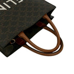 Celine Triomphe Vertical Cabas Small Leather 2-Way Shoulder Bag Black
