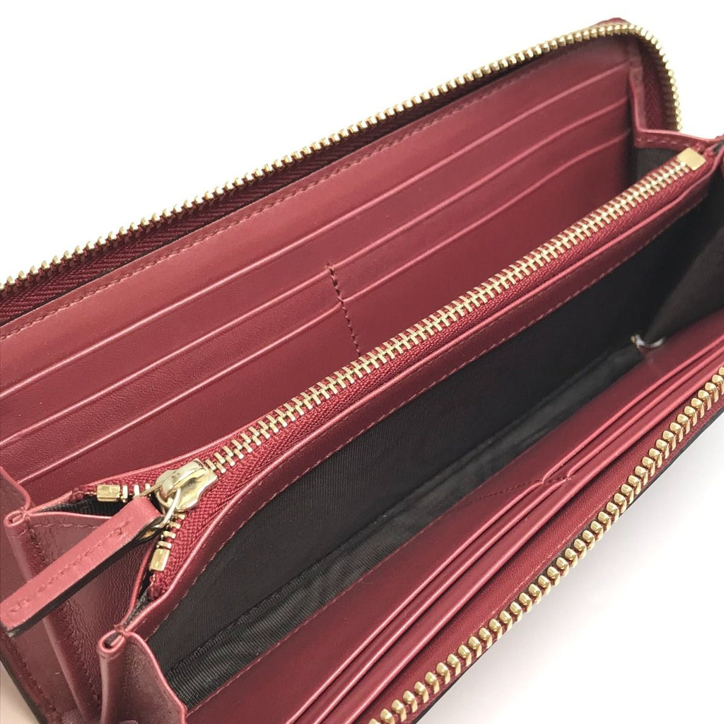 Gucci L-Shaped Zip Long Wallet Metal Pink Red System — view 9