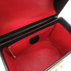 Gucci Lady Lock Leather Black Gold Hardware 000 01 0246 Vanity Bag Handbag — view 6