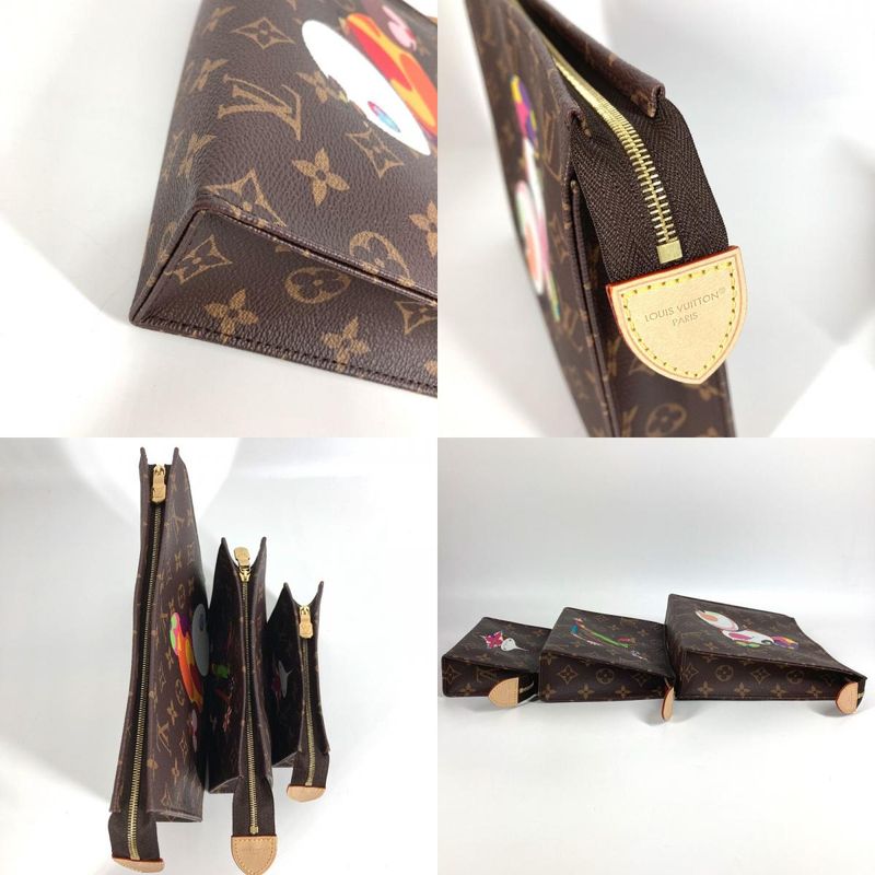 Louis Vuitton Clutch Bag Trio Poche Toilette Monogram Canvas Multicolor — view 8