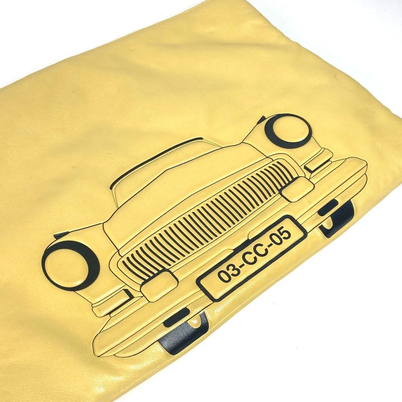 Chanel Clutch Bag Coco Havana Car Logo Leather Yellow — view 7