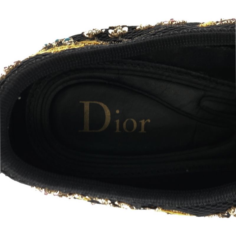 Christian Dior Fusion Flour Sequined Jacquard Sneakers Black 36 — view 5