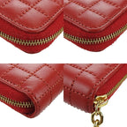 Celine Compact Zipped Wallet 10 B663 bfl.27 ed CC Charm Calfskin Red — view 4