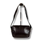 Celine Mini Shoulder Bag Dark Brown Leather Horse Carriage Hardware — view 2
