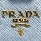 Prada Saffiano Leather Wallet 1 Mv025 sky Blue Bifold Long — view 4