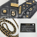 Chanel Quilted Flap Phone Case Ap2096 Black Chain Shoulder Lambskin — view 8