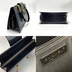 Chanel Boy Chain Tote Bag Black Leather — view 3