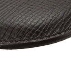 Loewe Coin Case Leather Brown Silver Hardware Anagram Small Round — view 6