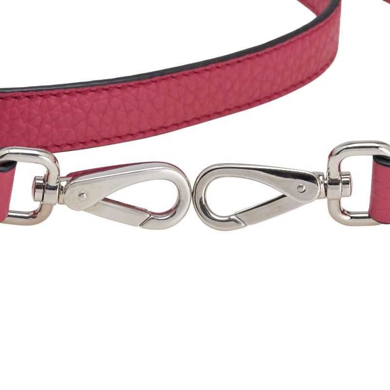 Prada Shoulder Strap Name Tag Clochette Key Padlock Set Pink Leather — view 4