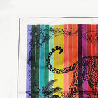Hermes Carre 90 Scarf Jungle Love Rainbow 100% Silk Multicolor Bead — view 3
