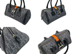 Dior Trotter Line Handbag Navy Orange Silver — view 4