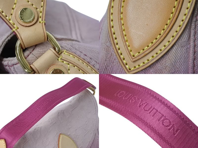 Louis Vuitton Sunray Handbag Monogram Denim Leather Pink Gradient — view 5
