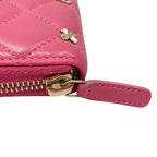 Chanel Long Wallet Zip Round Ap1590 Quilted Lambskin Coco Mark — view 6