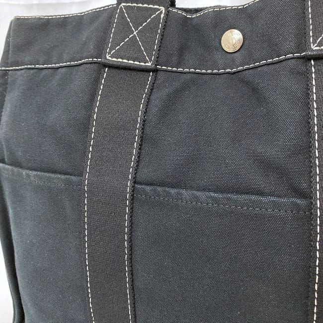 Hermes Deauville Tote MM Navy Black — view 8
