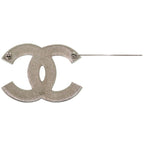 Chanel Rhinestone Metal Silver Blue Brooch 1673 — view 6