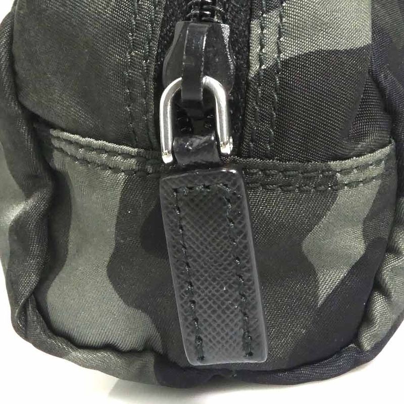 Prada Camouflage Print Nylon Pouch — view 7