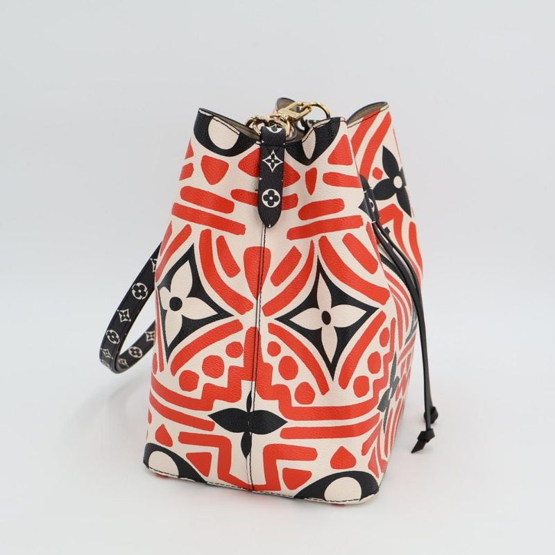 Louis Vuitton neo Noe Crafty Monogram Giant Cles Cresme Rouge Leather — view 6