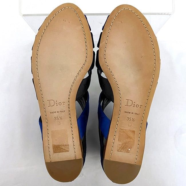 Christian Dior Gurkha Sandals Silver Blue Navy — view 9