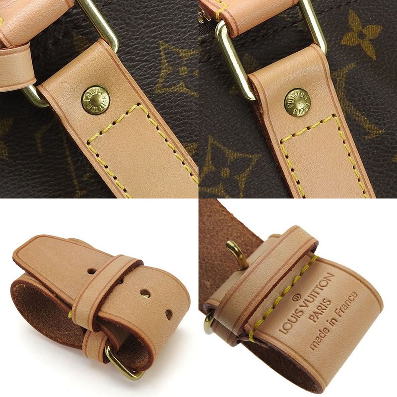 Louis Vuitton Boston Bag Keepall 55 Bandouliere Monogram Nubuck Brown — view 7