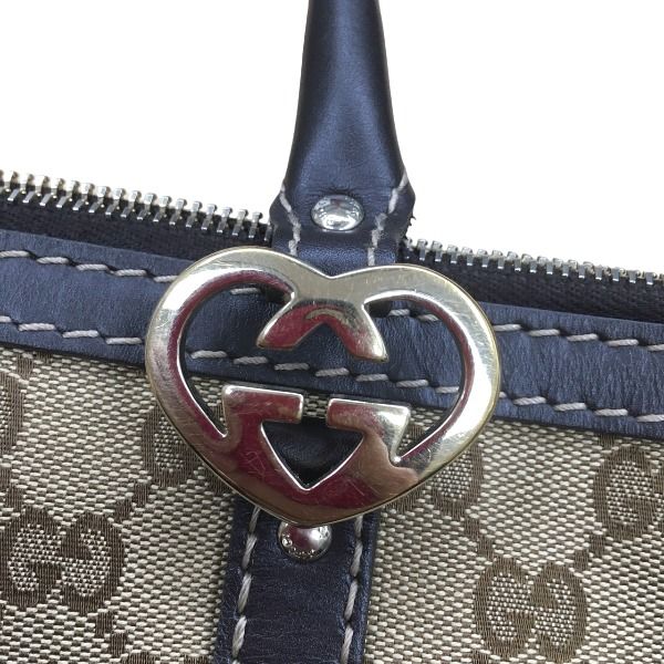 Gucci GG Pattern Handbag Canvas Tote Bag Beige — view 7