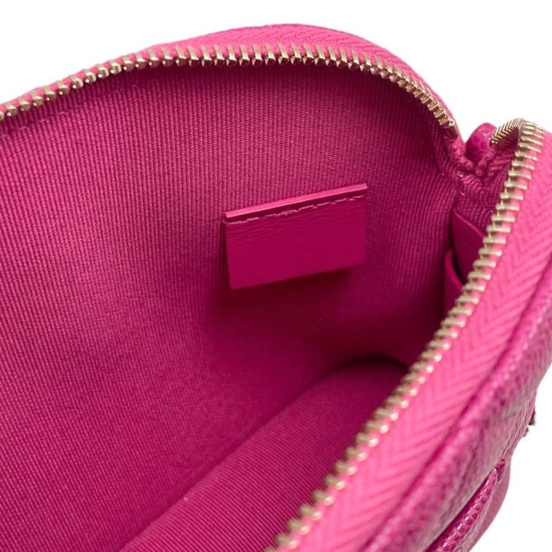 Chanel Shoulder Bag Classic Chain Clutch Quilted Caviar Leather Pink — view 8