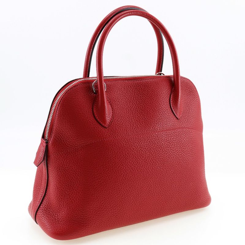 Hermes Bolide 31 Taurillon Clemence Rouge Vif Q Handbag — view 3