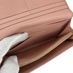 Prada Long Wallet 1 Mh132 Saffiano Leather Light Pink Gold Hardware Fold Simple — view 6