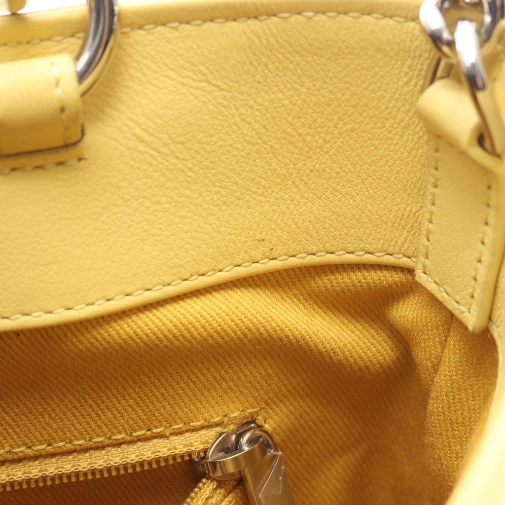 Chanel Shoulder Bag Quilted Bucket Yellow Leather 2-Way — view 6