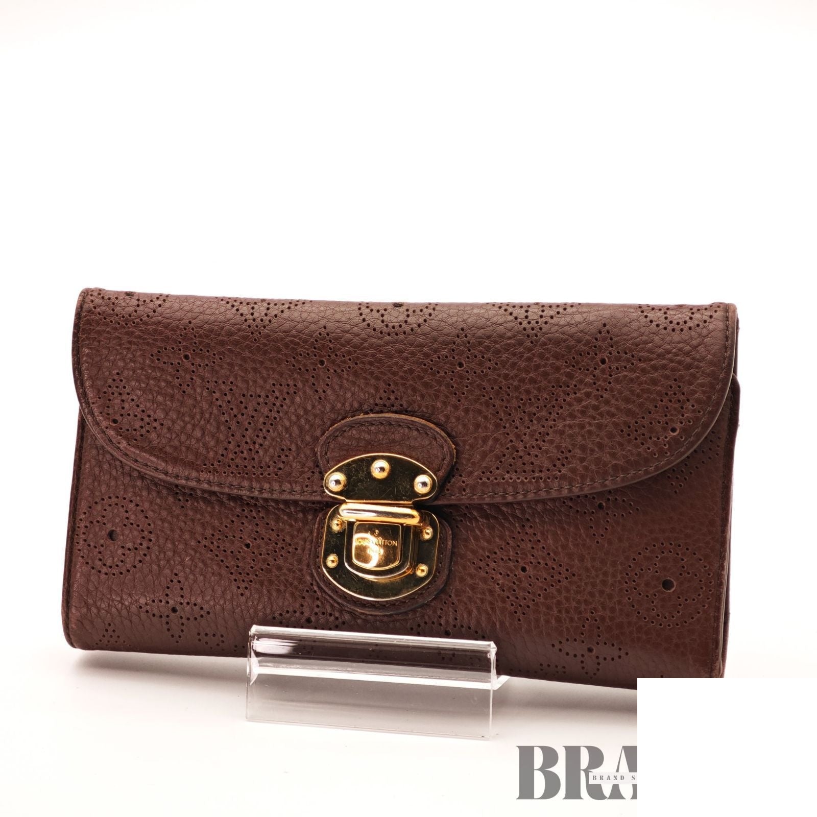 Louis Vuitton Portefeuille Amelia Folding Wallet Trifold Brown