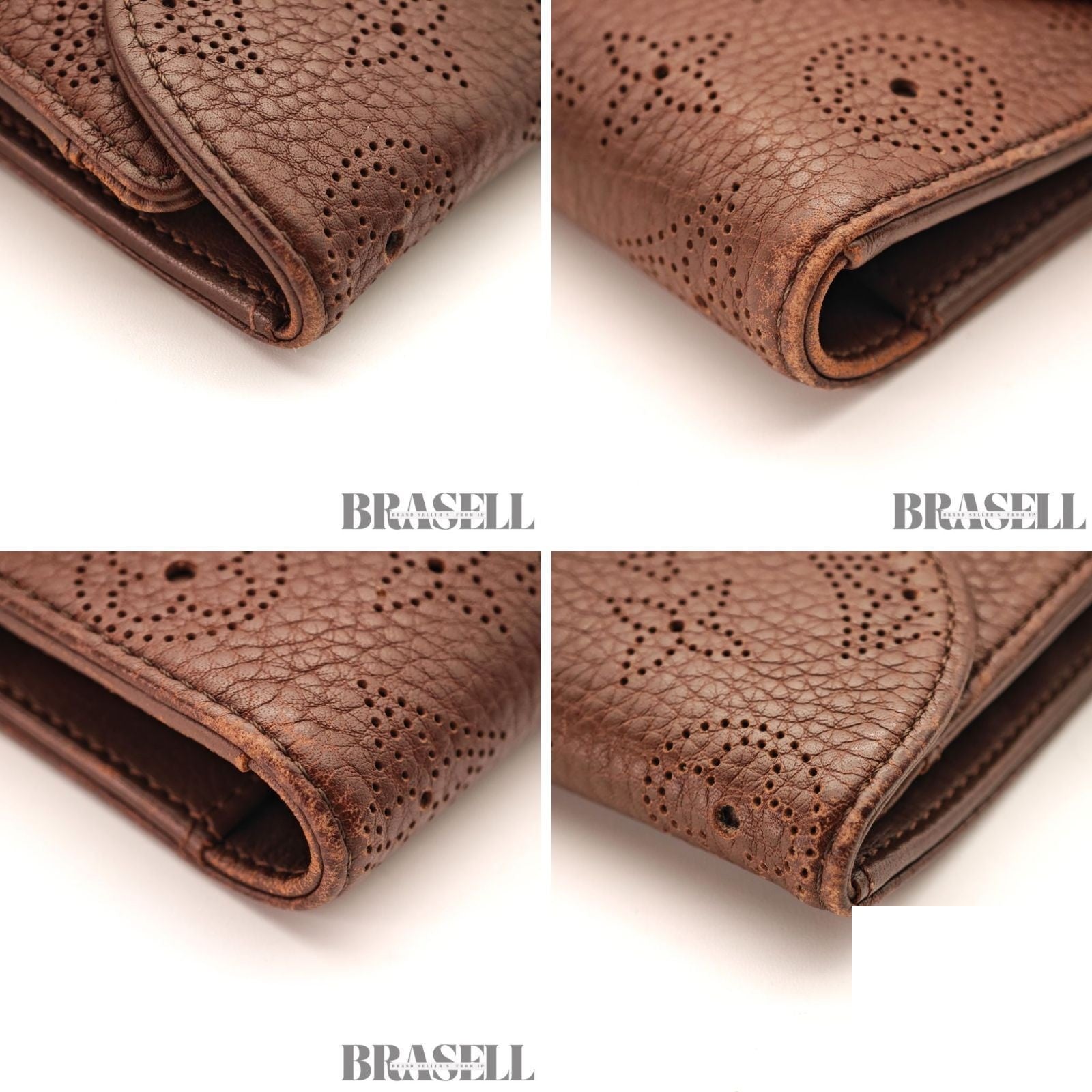 Louis Vuitton Portefeuille Amelia Folding Wallet Trifold Brown — view 7
