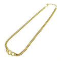 Christian Dior GP Rhinestone Necklace Gold
