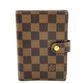 Louis Vuitton Agenda PM Damier Initials Brown Notebook Cover Gold