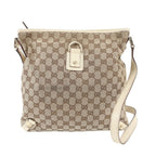 Gucci GG Canvas Abbey Leather Shoulder Bag Crossbody Hand Tote