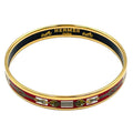 Hermes Enamel Gold Multicolor Bracelet Bangle