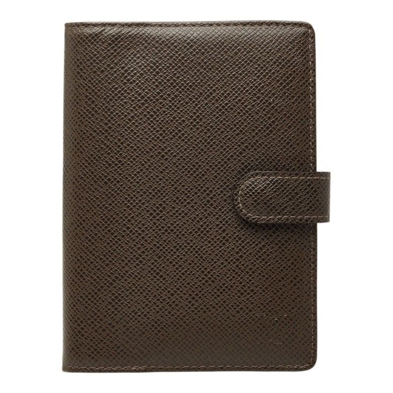 Louis Vuitton Taiga Agenda PM Notebook Cover Grizzly Brown Leather