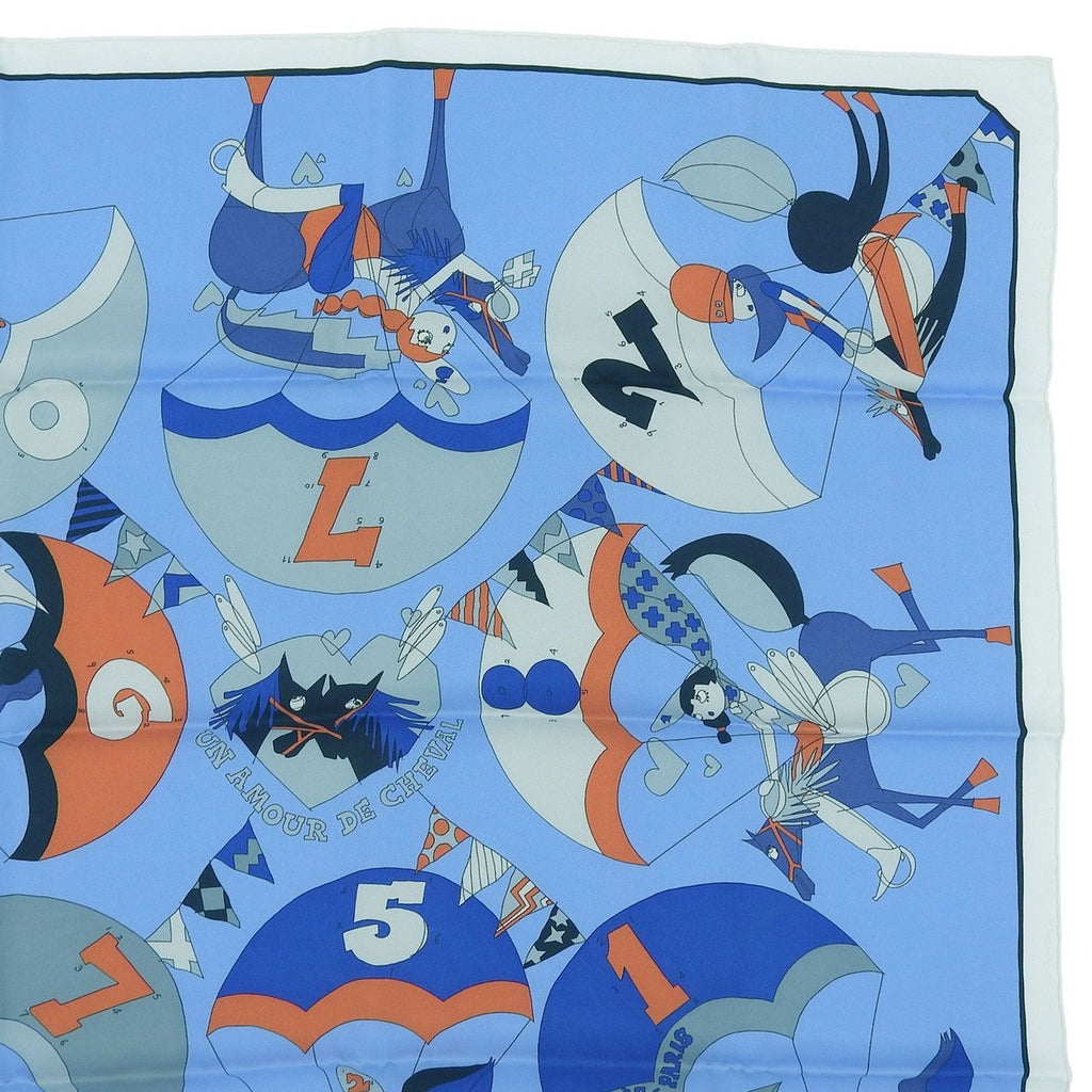 Hermes Carre 70 un Amour De Cheval Love for Horses 100% Silk Scarf — view 4
