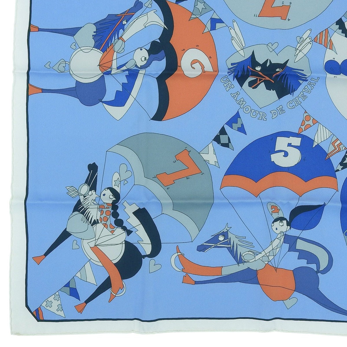 Hermes Carre 70 un Amour De Cheval Love for Horses 100% Silk Scarf — view 5