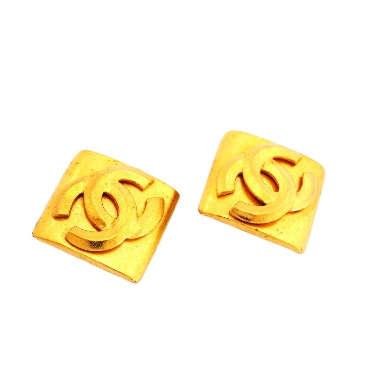 Chanel Earrings Vintage CC Logo Diamond — view 2