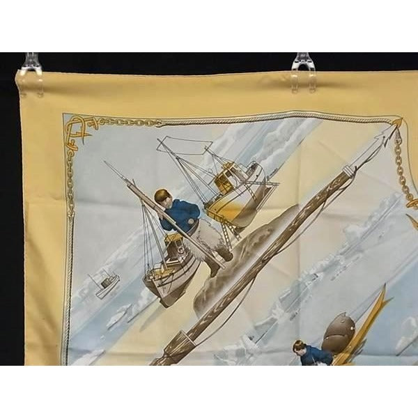 Hermes Scarf Carre 90 Gronland Greenland Eskimo Dog Sled Beige Multicolor — view 2