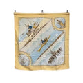 Hermes Scarf Carre 90 Gronland Greenland Eskimo Dog Sled Beige Multicolor
