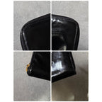 Chanel Round Zipper Long Wallet Coco Patent Leather Decacoco Black — view 4