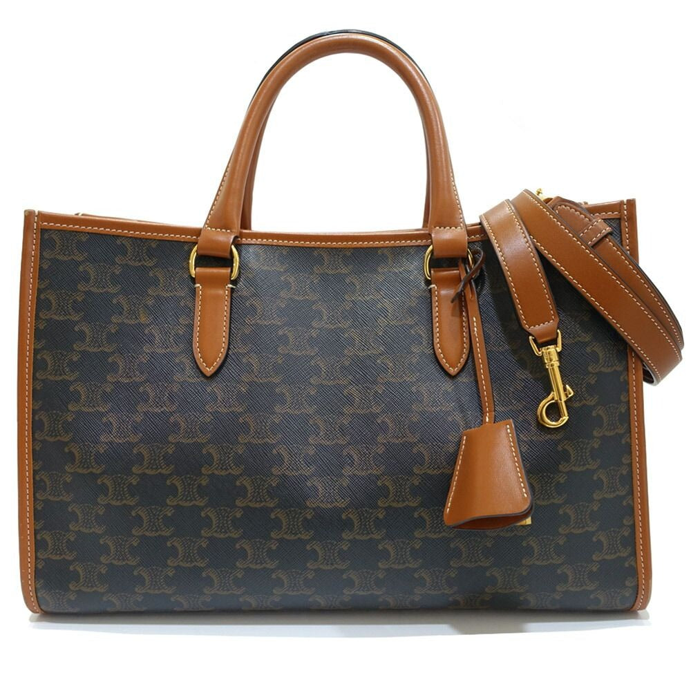 Celine Mini Horizontal Hippo Handbag 2-Way Triomphe Canvas