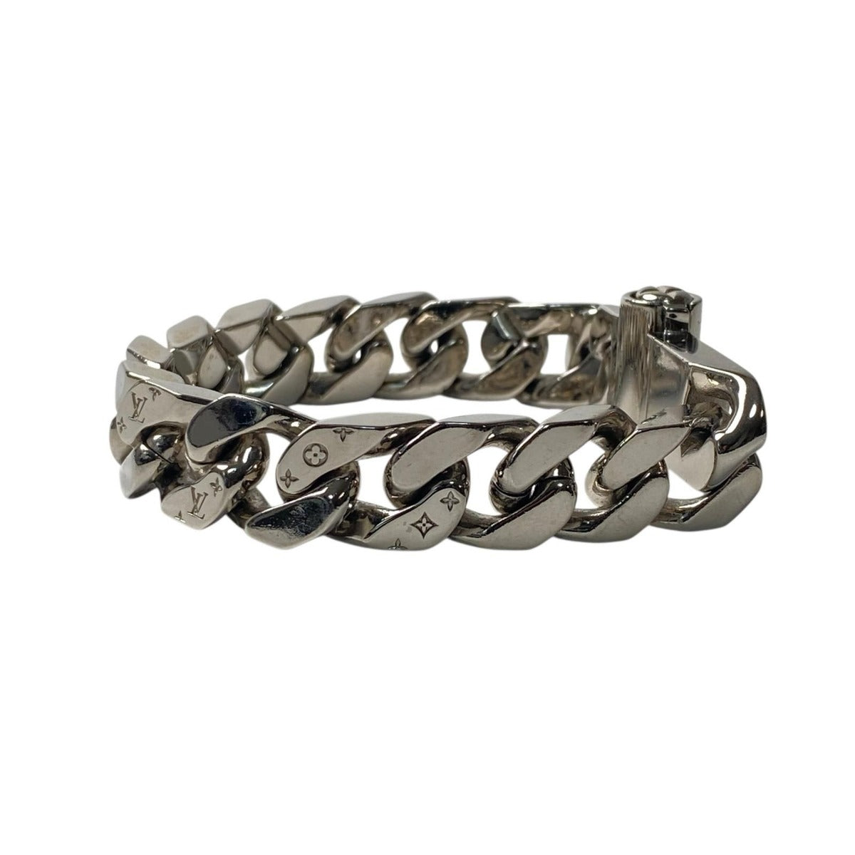 Louis Vuitton Bracelet Metal LV Chain Links M Silver — view 3