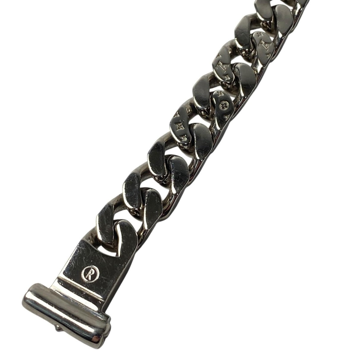 Louis Vuitton Bracelet Metal LV Chain Links M Silver — view 8