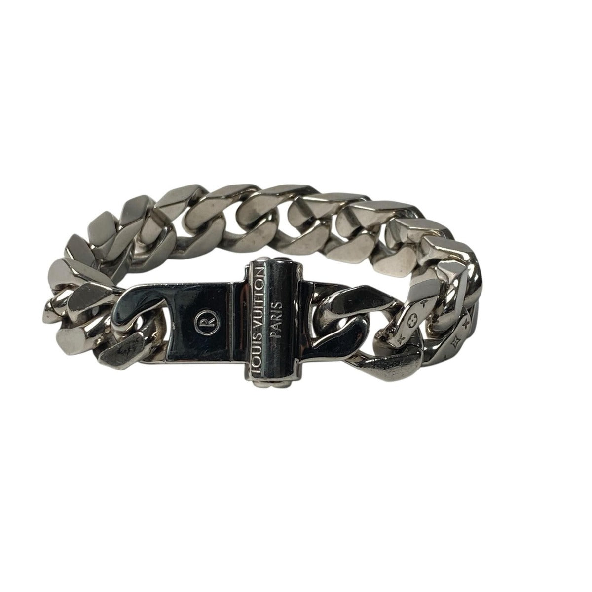 Louis Vuitton Bracelet Metal LV Chain Links M Silver