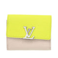 Louis Vuitton Portefeuille Capucines XS Taurillon Leather Yellow Beige