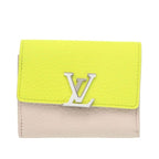 Louis Vuitton Portefeuille Capucines XS Taurillon Leather Yellow Beige