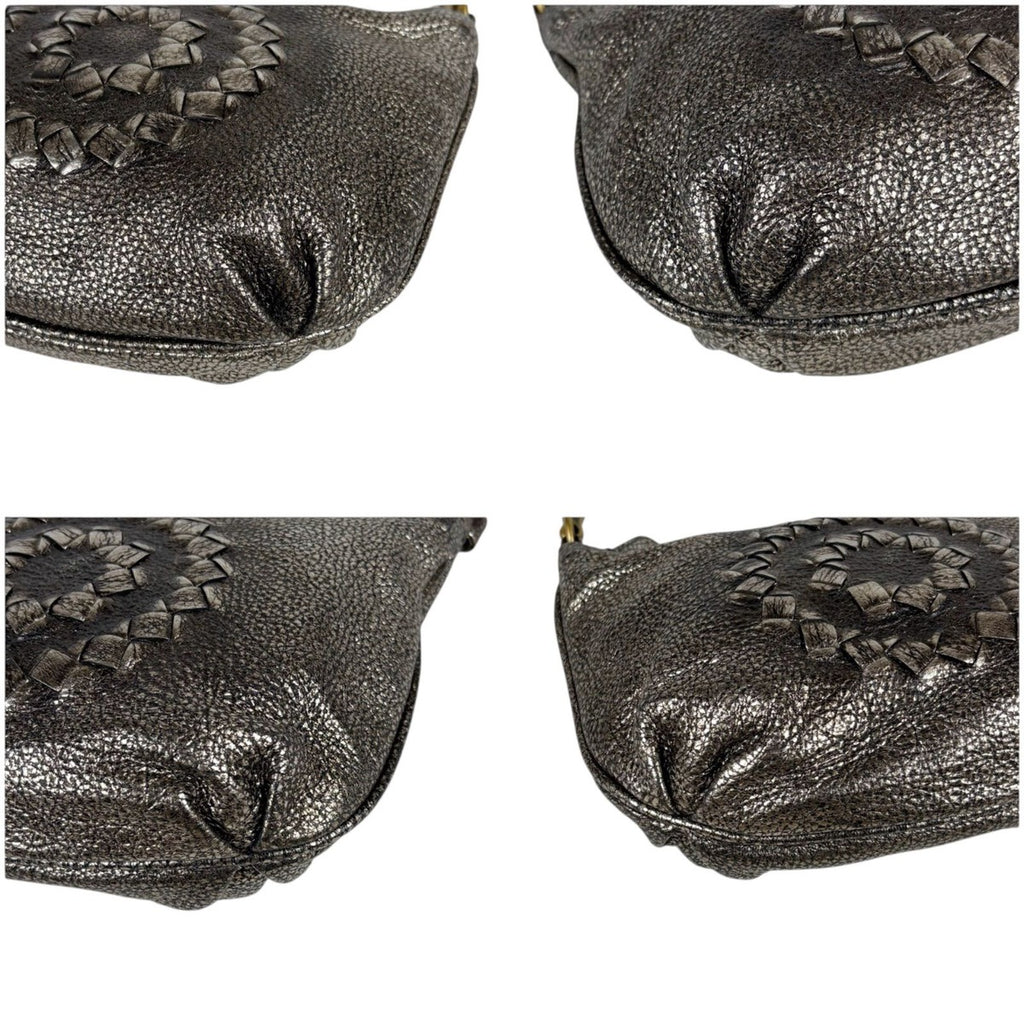 Bottega Veneta Intrecciato Leather Pouch Mini Handbag 2-Way Bronze — view 7