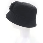 Prada 2 Hc350 re-nylon Triangle Logo Plate Bucket Hat Black — view 2