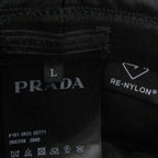 Prada 2 Hc350 re-nylon Triangle Logo Plate Bucket Hat Black — view 6